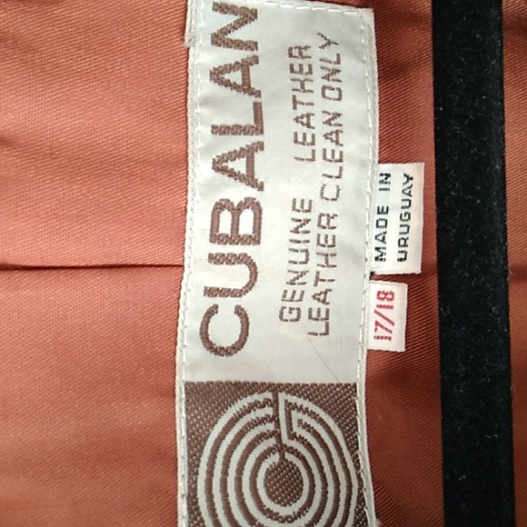 Vtg. Cubalan leather coat - Picture 2 of 3
